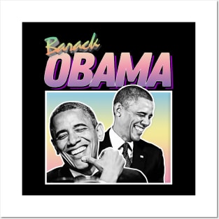 President Barack Obama Graphic Design 90s Style Hipster Statement Tee Posters and Art